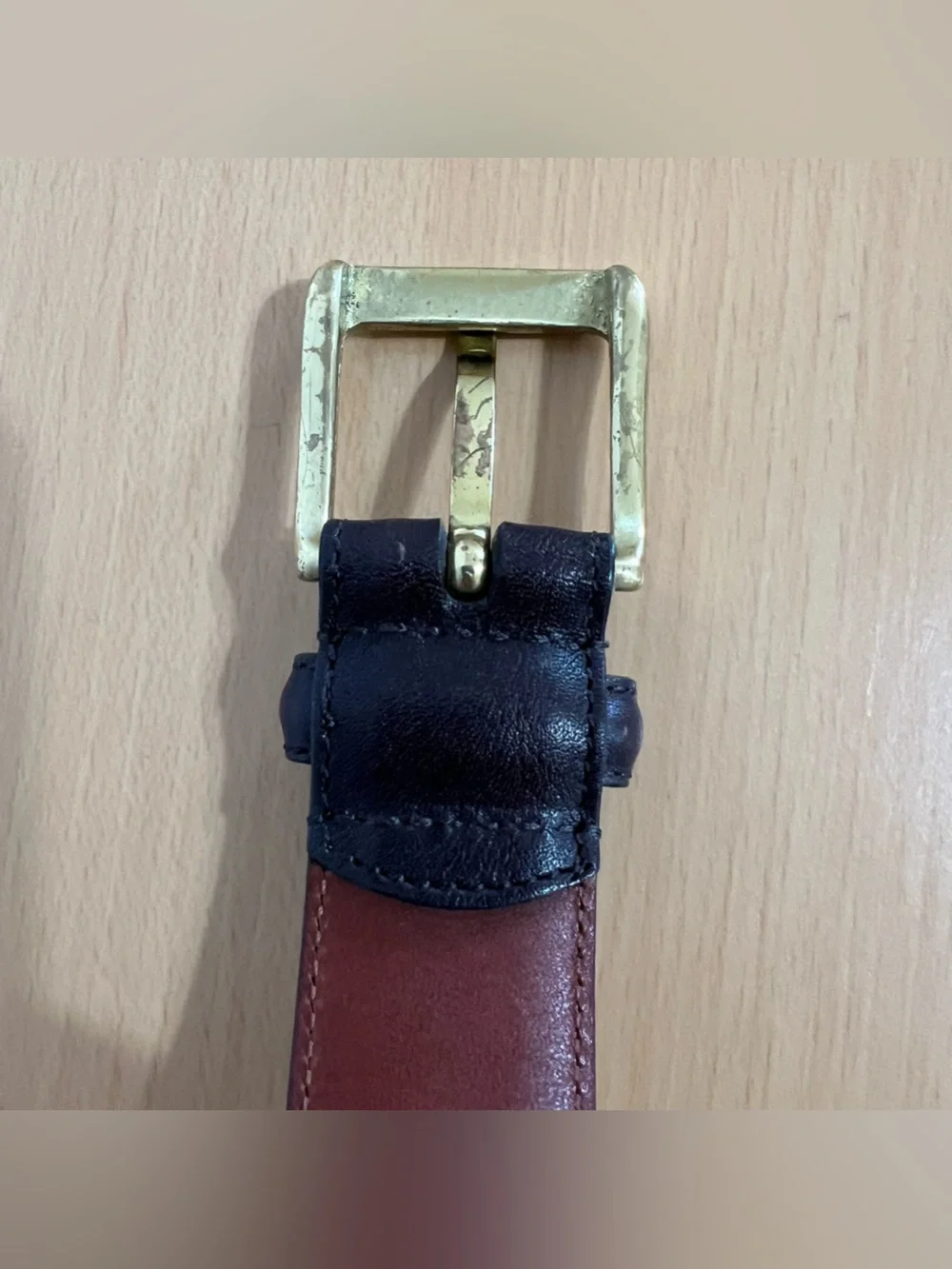 Vtg Coach 5950 Men's Dark Brown Leather Belt with Brass Buckle Size 32